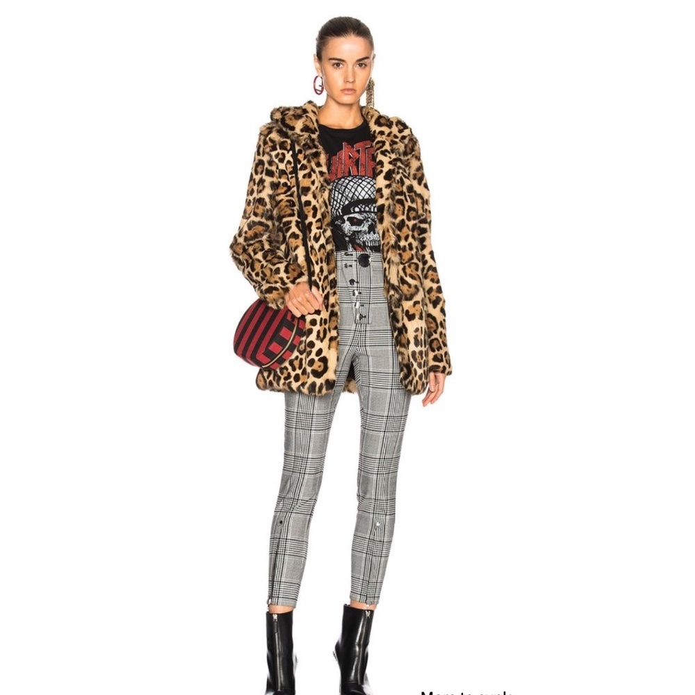 NWOT RtA HENRI 100% RABBIT FUR COAT SIZE XS, OVERSIZED
